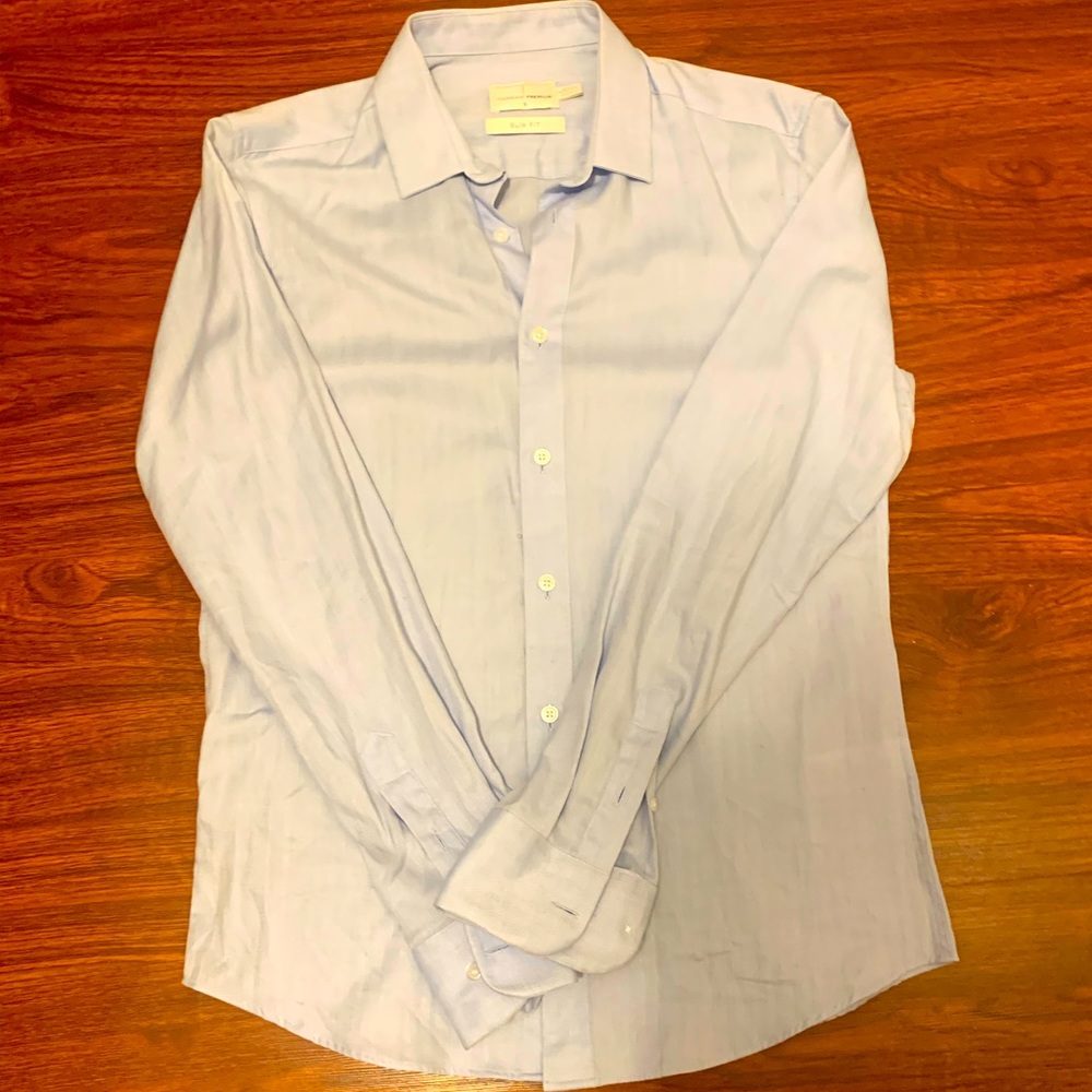 Topman slim fit light blue dress shirt.